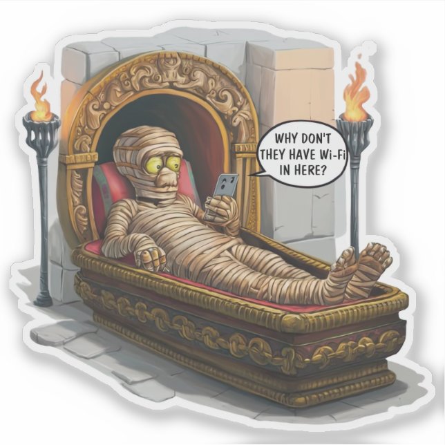 Adesivo Mummy Engraçado (Frente)