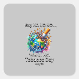 Adesivo mundial sem cigarro