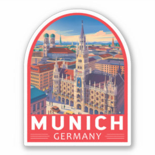 Adesivo Munique Alemanha Viagem Arte Emblema