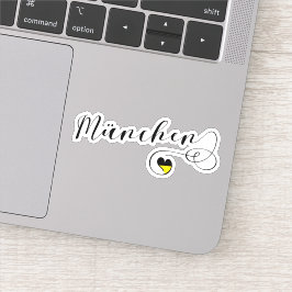 Adesivo Munique München Heart Flag