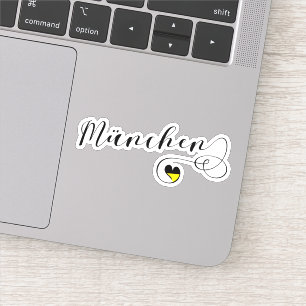 Adesivo Munique München Heart Flag