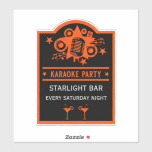 Adesivo Muro de Promoção do Karaoke
