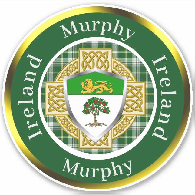 Adesivo Murphy Shield & Celtic Cross Personalizado (Frente)