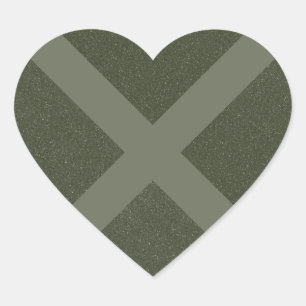 Adesivo Musgo Verde X Coração