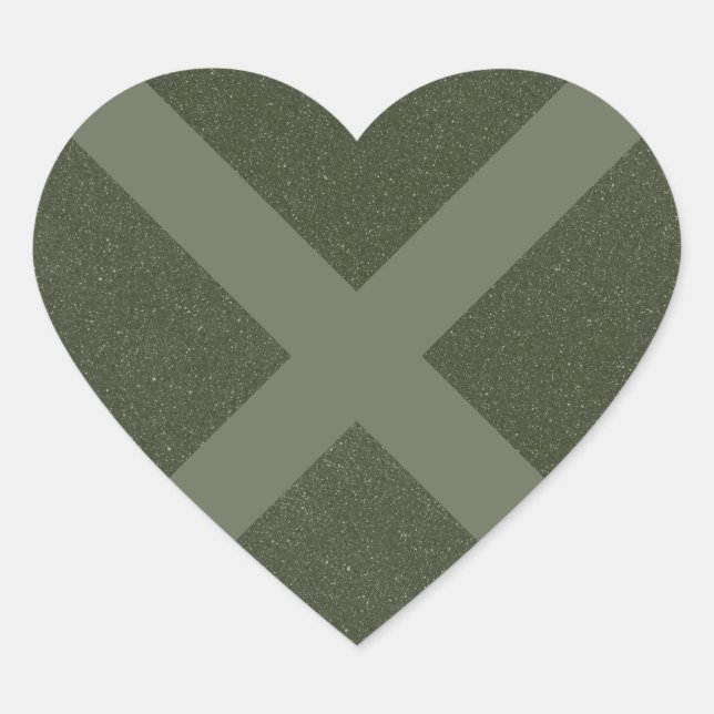 Adesivo Musgo Verde X Coração (Frente)