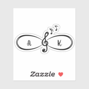 Adesivo Music Musical Notes Love Infinity Symbol Personali