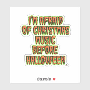 Adesivo Música Anti Holiday Antes Do Halloween Engraçado