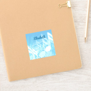 Adesivo Música Azul Personalizada