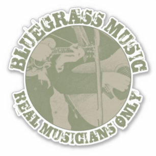 Adesivo Música Bluegrass Músicos reais apenas jogadores ve