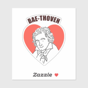 Adesivo Música Clássica Bae-Thoven Pun Die-Cut