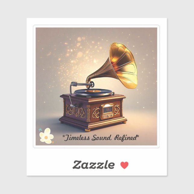 Adesivo "Música clássica elegante" (Folha)