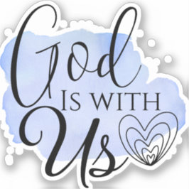 Adesivo Música Cristã Moderna Citação Deus está conosco