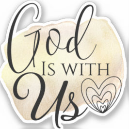 Adesivo Música Cristã Moderna Citação Deus está conosco St