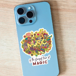 Adesivo Música é Magic Customizable Cote Art