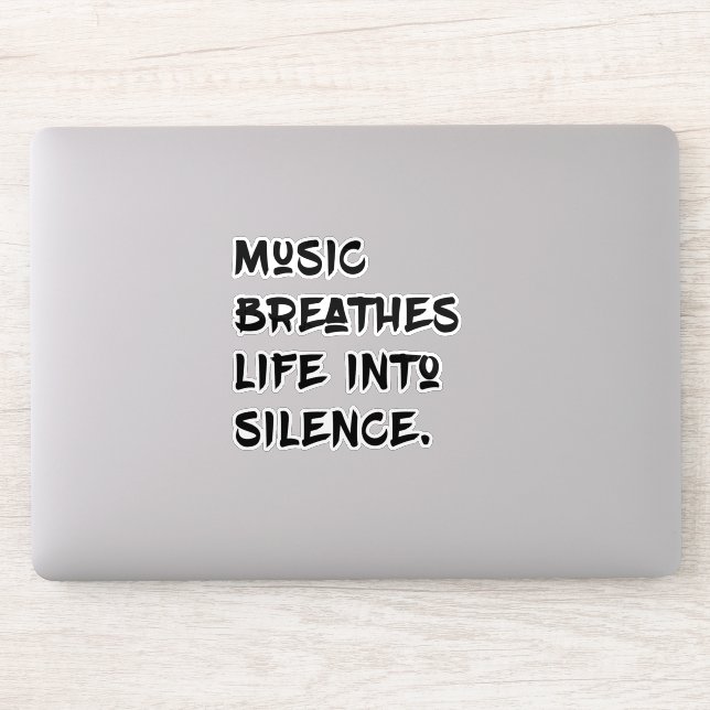 Adesivo Música e Silêncio (Computador)