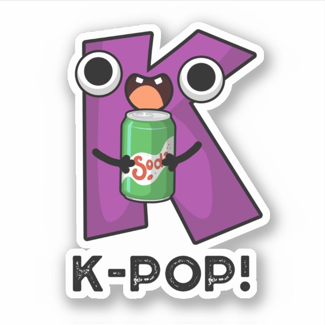 Adesivo Música Engraçada do K-Pop Soda Pop Pun (Frente)