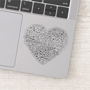 Adesivo Música fala recorte personalizado