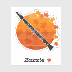Adesivo Musico de Clarinet Autumn Clarinetista Woodwind