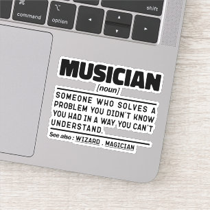 Adesivo Músico Novo Instrumento Musical Memes Engraçado