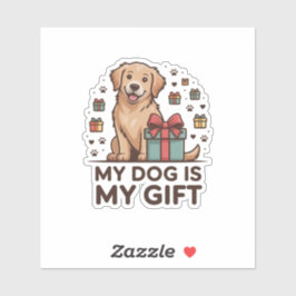 Adesivo My Dog Is My Gift - Golden Retriever