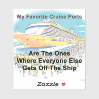 Adesivo My Favorite Cruise Ports - Sticker