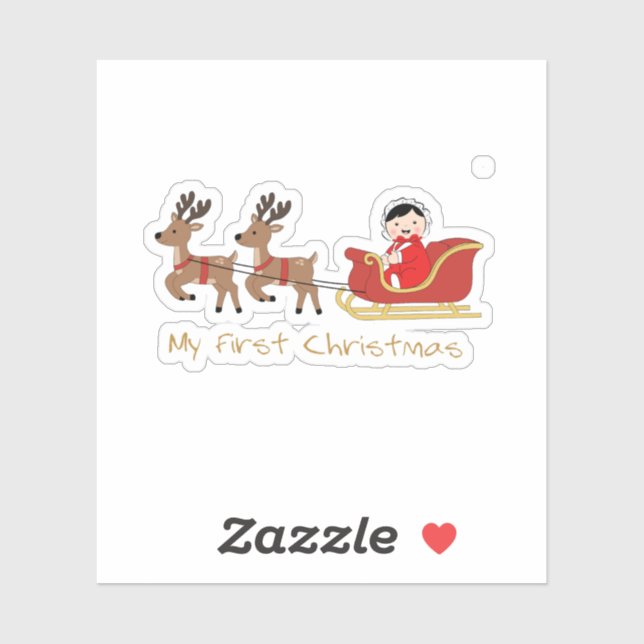 Adesivo My First Christmas – Cute Baby Sticker (Folha)