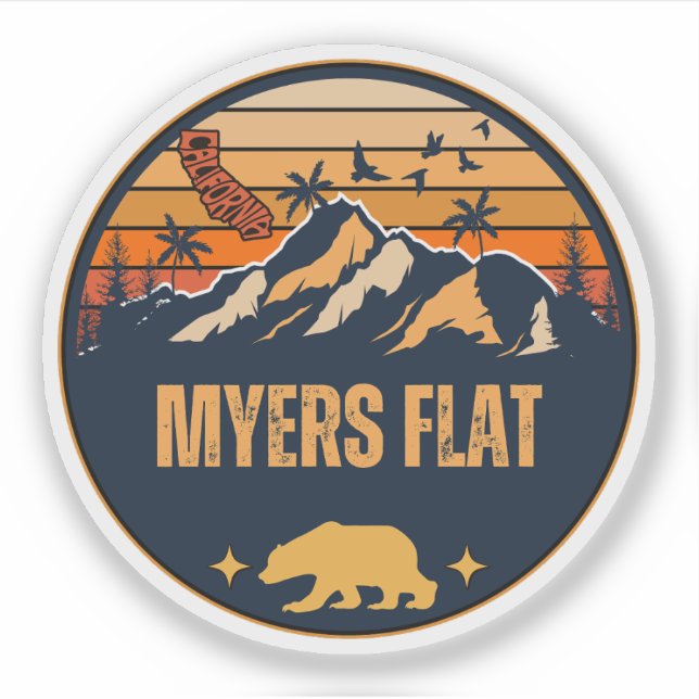Adesivo Myers Flat, Califórnia (Frente)