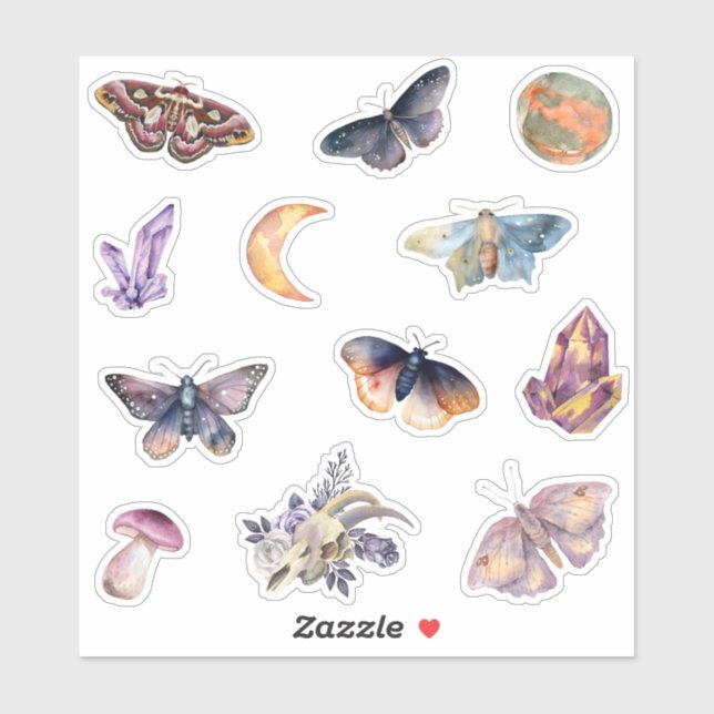 Adesivo Mystical Moth Crystal Stickers Set (Folha)