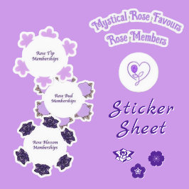 Adesivo MysticalRoseFavora Rosa Membros Stickers