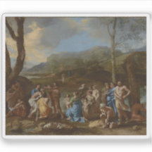 N.Poussin: John Santo batizando no rio Jordão