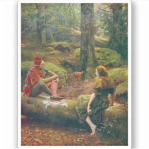Adesivo Na Floresta de Arden, c. 1892 por John Collier