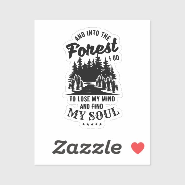 Adesivo Na Floresta Eu Vou (Folha)