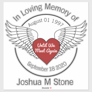 Adesivo Na memória de amor de