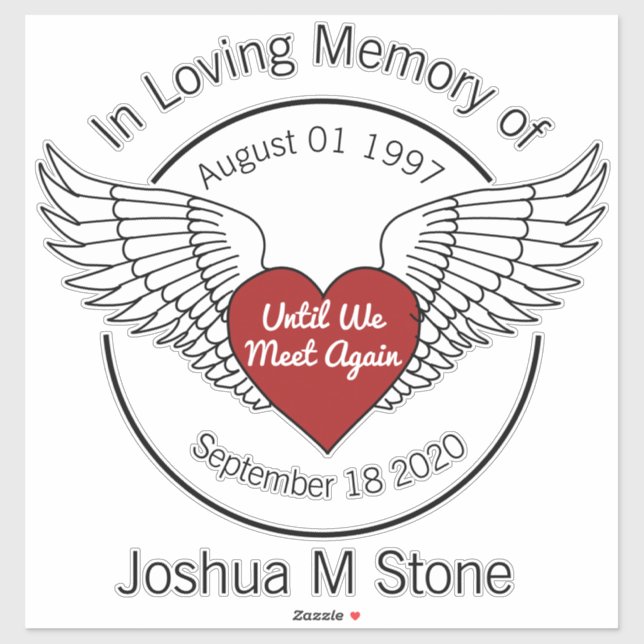 Adesivo Na memória de amor de (Folha)