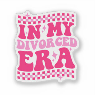 Adesivo Na Minha Era Divorciada Rosa Xadrez Retro Feminino