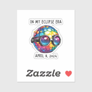 Adesivo Na Minha Era do Eclipse Solar de 2024