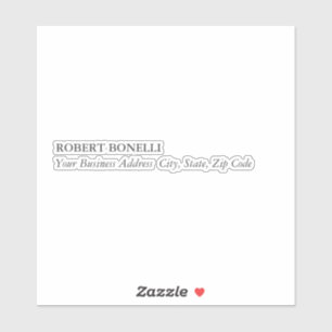 Adesivo Na moda Minimalista de Cinza Platinum Moderno Únic