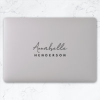 Na moda Monograma | Laptop de Script Moderno