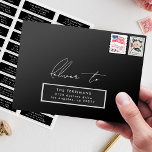Adesivo Na moda Personalizar endereço de convidado de casa<br><div class="desc">Etiqueta de carimbo de endereço individual de convidado de casamento personalizado - Pergunte-me se tem alguma consulta</div>
