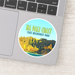 Adesivo Na Pali Coast State Wilderness Park Hawaii Vintage