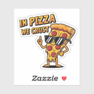 Adesivo Na Pizza Nós Crust – Ilustração Legal de Piada de