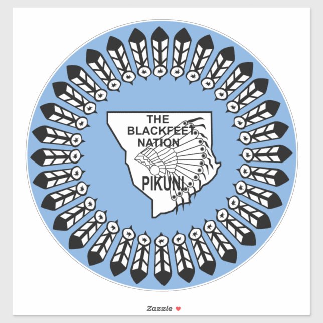 Adesivo Nação de pés negros (Folha)