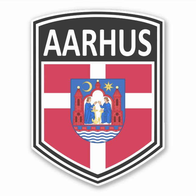 Adesivo Nacional - Aarhus Dinamarca Sticker (Frente)
