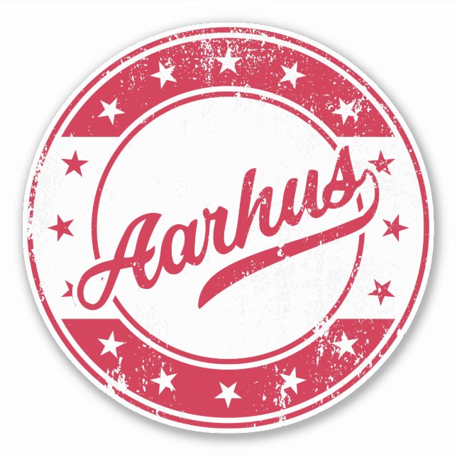 Adesivo Nacional - Aarhus Dinamarca Sticker (Frente)