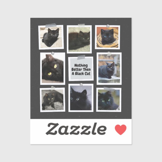 Adesivo Nada Melhor Que Um Gato Negro (Folha)