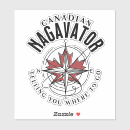 Adesivo Nagavator canadense dizendo para onde ir