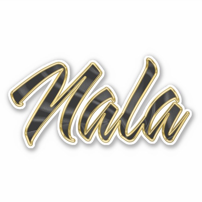 Adesivo Nala black gold Lettering Aufkleber Sticker (Frente)