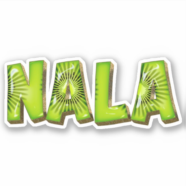 Adesivo Nala Name Kiwi Design Aufkleber Sticker (Frente)