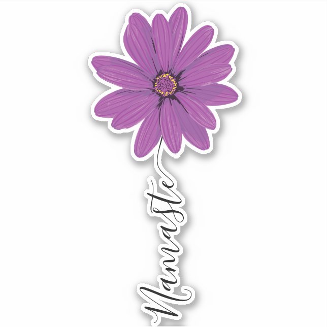 Adesivo Namaste Script Puro Flower Stem (Frente)