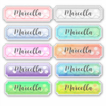Name Sticker Definir Cores Belas